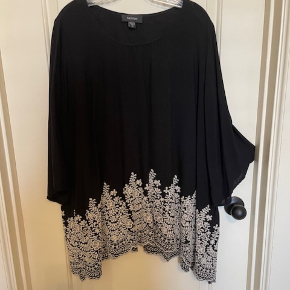 Karen Kane Black/Ivory Tunic - Size 1X